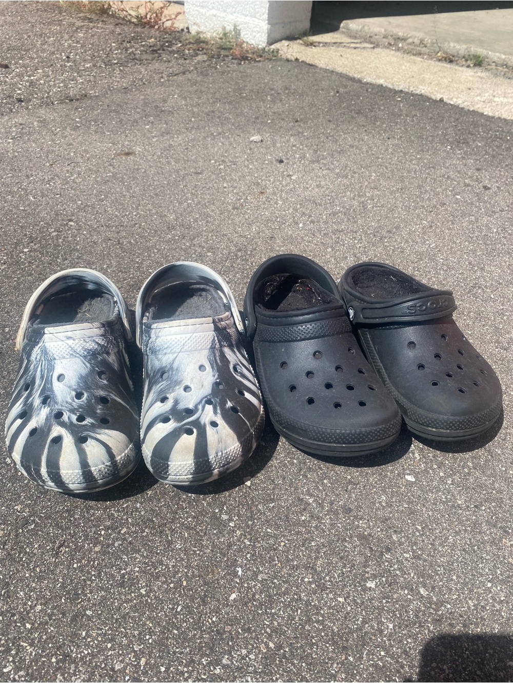 2 Pair Bundle of Faux Fur Insole Crocs